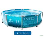Каркасный бассейн Intex 28208 Metal Frame Beachside 305х76 см, фильтр-насос