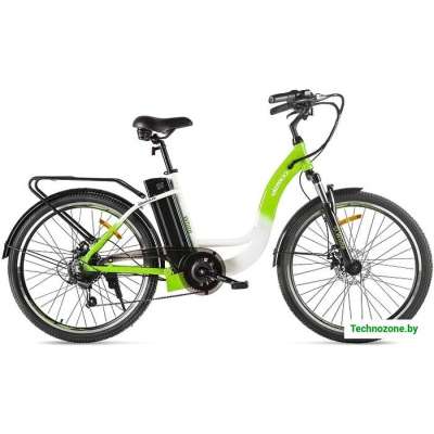 Электровелосипед Eltreco White 2021 (белый/зеленый)